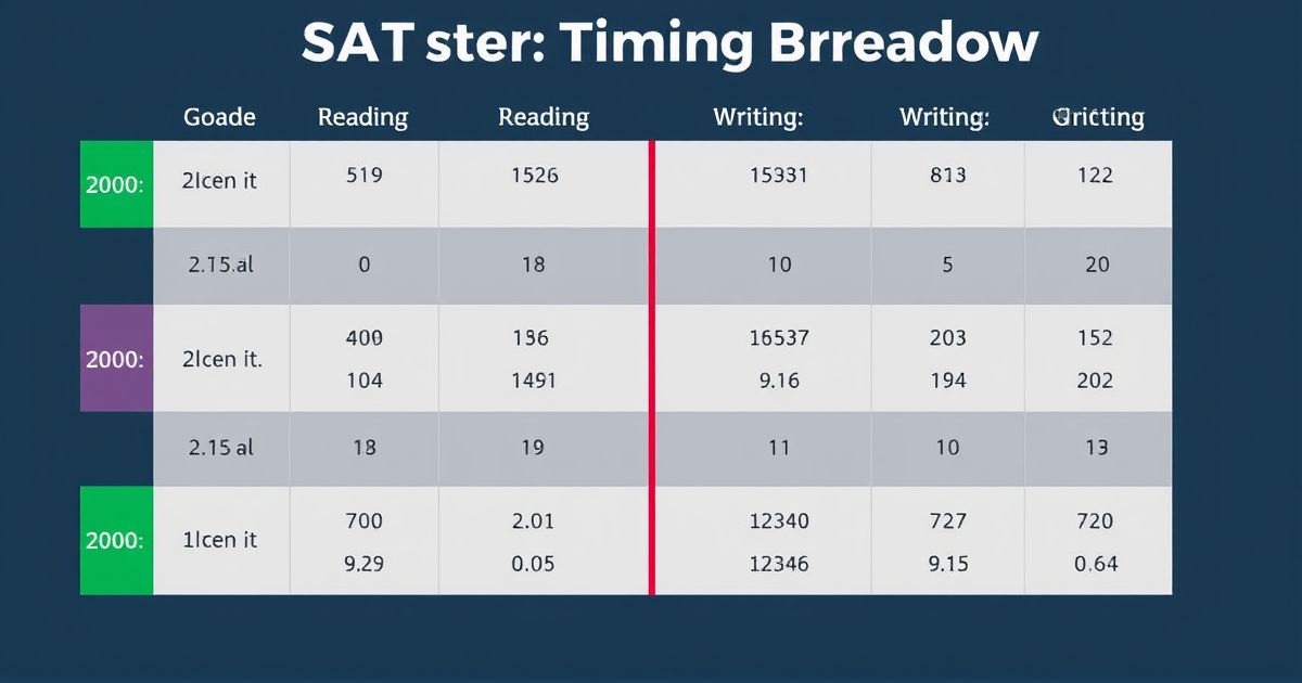 Digital SAT section timing breakdown showing Reading and Writing versus Math format